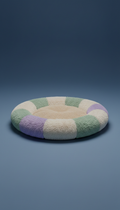 Hundebett aus weichem Bouclé